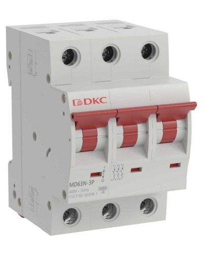 YON max MD63N 3P 6А 6кА C (MD63N-3PC6). Автоматический выключатель. ДКС в Кургане