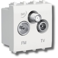 Розетка TV-FM-SAT Avanti 1 модуль ванильная дымка (4405532): Розетка TV-FM-SAT