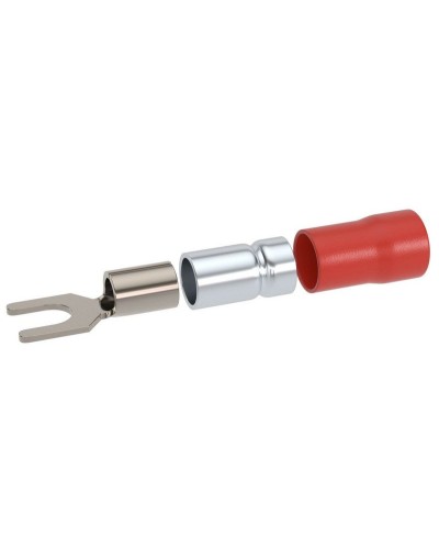 Наконечник вилочный НВИ 0,25-1,5 М3,5 (D3,7мм) (100 шт) (2A135P-DS-PVC). Наконечник вилочный с изолированным фланцем ПВХ, двойная гильза. ДКС в Кургане
