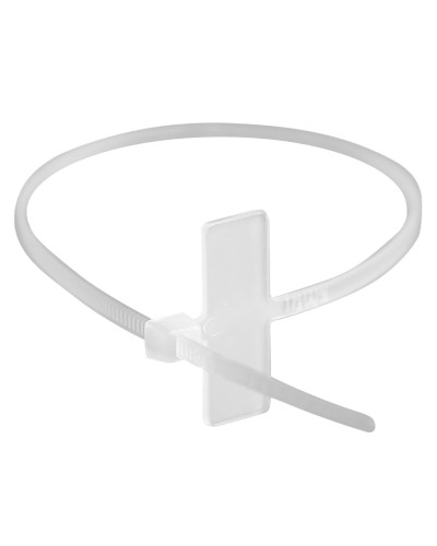 Хомут 2,5x110 белый (100шт) (252110SR-M): Хомут маркировочный, горизонтальная табличка под замком 20x9 в Кургане