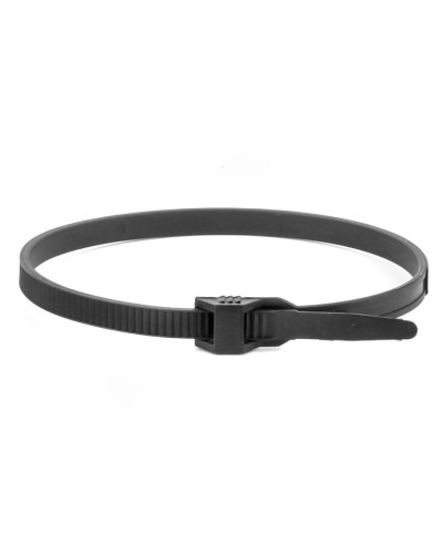 Хомут 9х300 P6.6 черный (100шт) (26502SR). Хомут с плоским замком. ДКС в Кургане