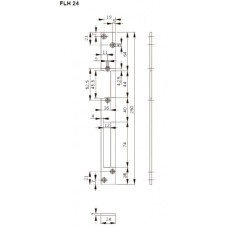 FLH24. Запорная планка длинная. dormakaba