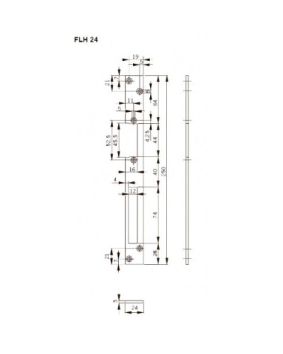FLH24. Запорная планка длинная. dormakaba в Кургане