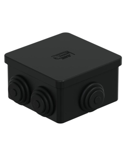 Коробка JBS070 70х70х40, 6 вых., IP44, черная (44056BL-1). Коробка монтажная. Экопласт в Кургане