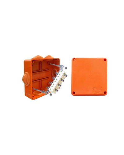Коробка JBS100 100х100х55, 6 вых., 4P (0,15…4мм²) (43147HF): Коробка монтажная, огнестойкая, без галогена в Кургане