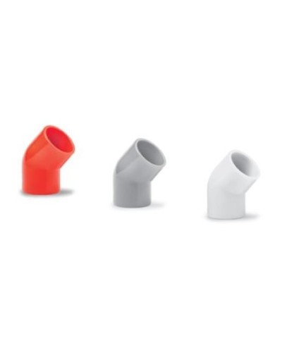 Ecoplast поворот 45гр., для аспирационной системы D25, АБС, белый (10 шт) (49225-10W). Поворот для аспирационной системы. Экопласт в Кургане