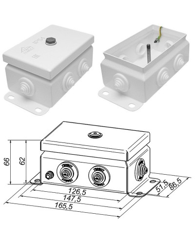 КМ IP55-0812 (без DIN рейки). Коробка монтажная электротехническая. Гефест в Кургане