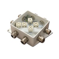 КМ-О (10к*6,0)-IP66-120х120, семь вводов: Коробка монтажная огнестойкая