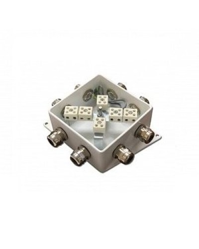 КМ-О (12к*10,0)-IP66-120х120, шесть вводов: Коробка монтажная огнестойкая в Кургане